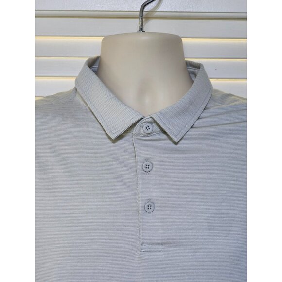 NWT Lululemon Men's Ligth Grey X-STATIC Fabric Evolution Polo Shirt Size L 2758 - Picture 4 of 14